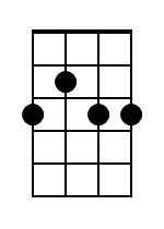 C7 Mandolin Chord Diagram Black