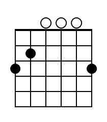 G Guitar Chord Diagram Black