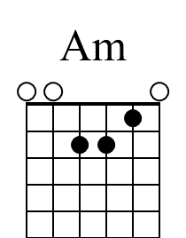 Am Beginner Guitar Chord Diagram